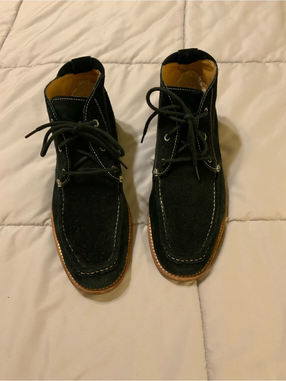 UGG Men's Black Suede Lace-Up Chukka Ankle Boots Round Toe US 9 EU 42
